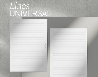 Gelinieerde insteekvellen, hoogwaardige bedrukte planner-inzetvellen | Insteekvellen met ringband en discbound-techniek in A5-, Personal-, FCC-, HP Mini- en HL-formaat.