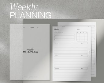 Undated Weekly Planner Inserts Edition 4 | 2 Pages = 1 Week | Fits A5, Personal, FCC, Half Letter, HP Mini | For Ring-Bound & Discbound
