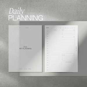 Tagesplaner mit Uhrzeiten undatiert A5/Personal/FCC/Half Letter/HP Mini | Gedruckte Kalendereinlagen für Ringplaner Filofax und Discbound