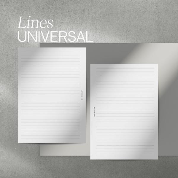 Lined Inserts A5/Personal/HL/HP Mini Printed High Quality Inserts | Inserts for ring planners and discbound planners