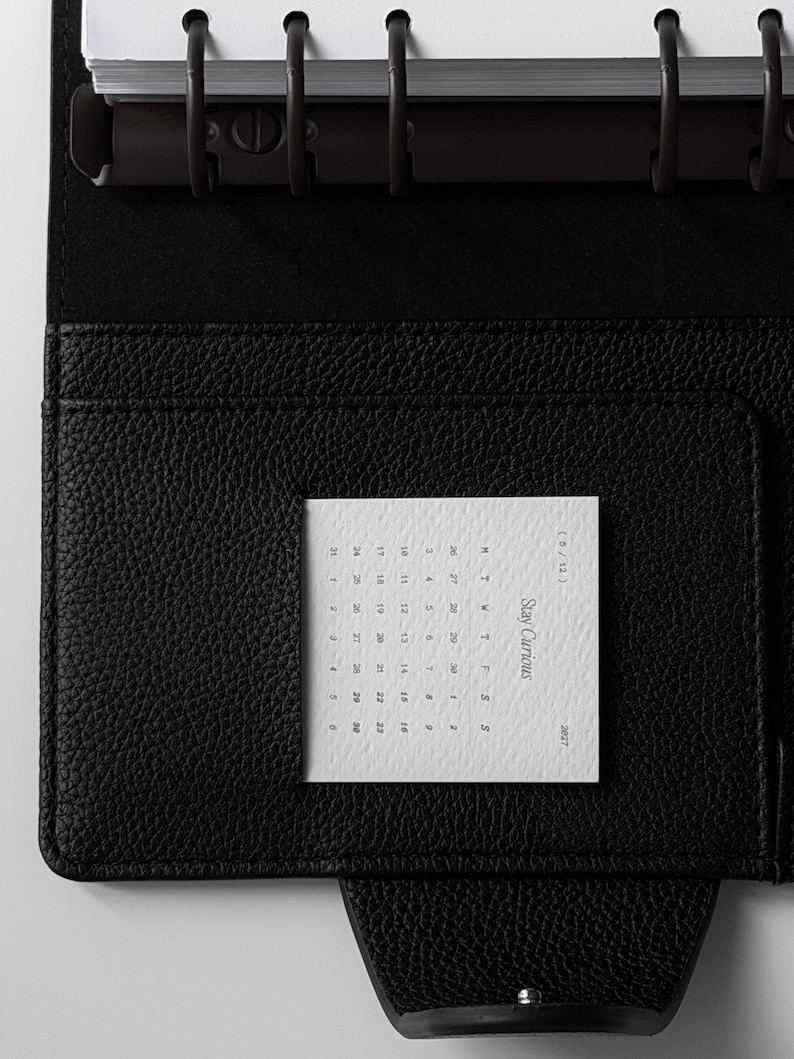 2027 Calendar Card Set | 12 Monthly Calendar Cards for Planners | Minimalist Yearly Calendar | Calendar Cards for Ring Planners image 10