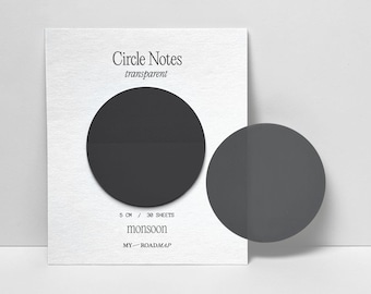 Round Sticky Notes 5 cm, transparent – Modern planner tabs, round sticky notes