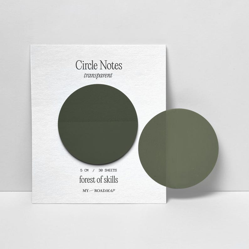 Round Notes Round Sticky Notes 5 Cm, Transparent – Modern Planner Tabs, Round ...