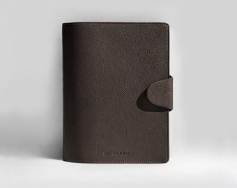 Refillable Notebook Cover "Dark Chocolate" | Personalizable | With rings or without rings | Binder Discbound | A5 Ring Planner | Agenda 2024