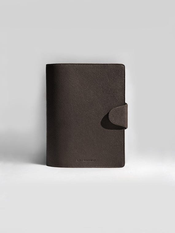 Binder A5, Notizbuchhülle «Dark Chocolate» zum Nachfüllen mit oder ohne Ringmechanik personalisierbar, Ringlaner | Agenda A5, Organiser