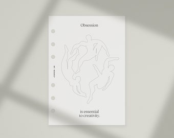 Obsession Dashboard (2nd Edition) made of 160g Vellum Transparent Paper for Ring Planners and Discbound Systems – A5 / Personal / HP Mini