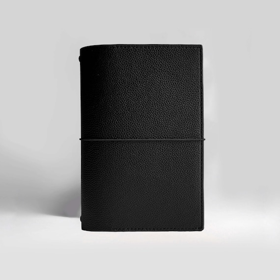 A5 Leder Notizbuchhülle Midnight | Personalisiertes Journal Cover MyRoadbook | Nachfüllbarer Planer, handgefertigt