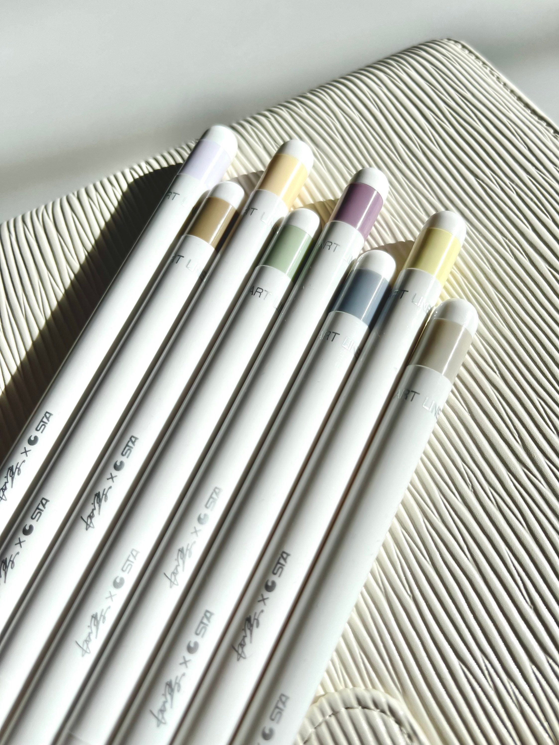 Brush Pen Set Pastel Markers Brushes Art Colors Highlighter School Supplies  6Pcs