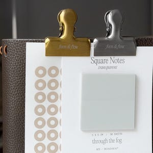 Planner Clip 4cm with "form & flow" Quote | Gold or Silver Binder Clip | Bookmark Clip | Journal Clip | Planner Accessory