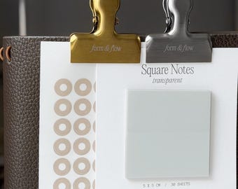 Planner Clip 4cm with "form & flow" Quote | Gold or Silver Binder Clip | Bookmark Clip | Journal Clip | Planner Accessory