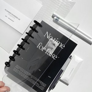 A5 Discbound Planner Box "Midnight", Planner Starter Kit, Discbound Planner Set with inserts and accessories, Undated Planner image 10