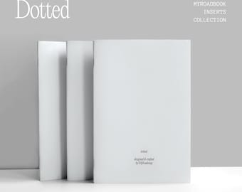 Handgefertigte A5 Notizbuch Einlagen für Reisejournal | Nachfüllbare Journal & Planer Seiten | Gepunktetes 100 g Papier  | 64 Seiten