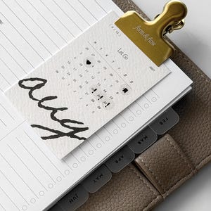 2027 Calendar Card Set | 12 Monthly Calendar Cards for Planners | Minimalist Yearly Calendar | Calendar Cards for Ring Planners image 5