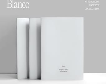 Handmade A5 Notebook Inserts for Travel Journal | Refillable Journal & Planner Pages | 100 gsm Blanco Paper | 64 Pages