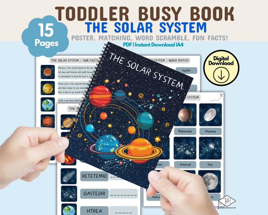 Solar System Toddler Busy Book Learning Pack - Montessori Materials ...