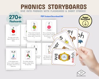 Phonics Storyboards, Phonetische Wörter Flashcards, sehwörter druckbar, lesen lernen, EYFS Reading, Phonics List Chart, Schreibweise, Wortwand