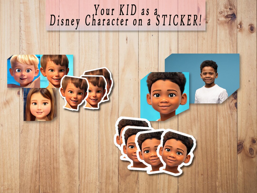 Turn Your Kids Into a Sticker Custom Kid Sticker Custom - Etsy