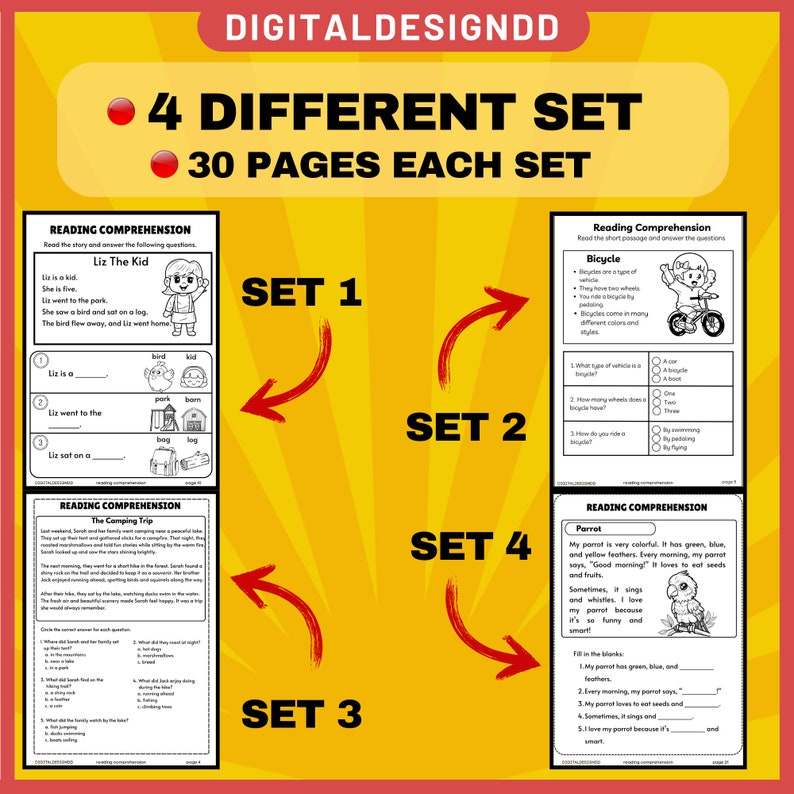 Reading Comprehension Worksheets | English Passages & Questions for ...