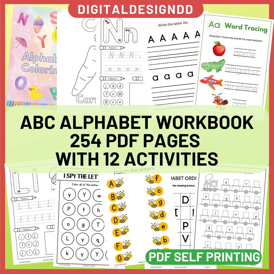ABC Alphabet Worksheets for Preschool | Tracing, Coloring & Letter ...