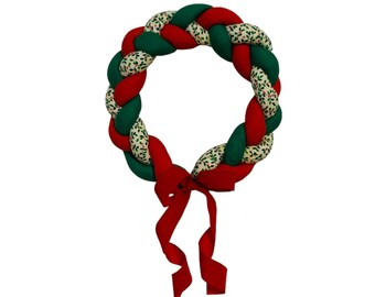 Vintage Fabric Woven Christmas Wreath