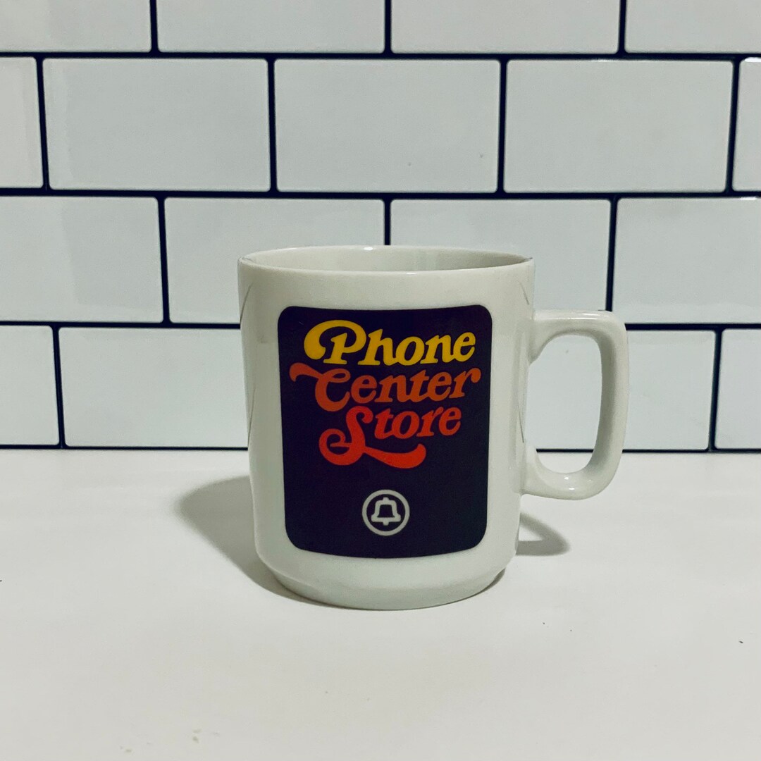 Phone Center Vintage 1980’s Retro Phone Center Store Mug, Bell Phones, Vintage Mug ...