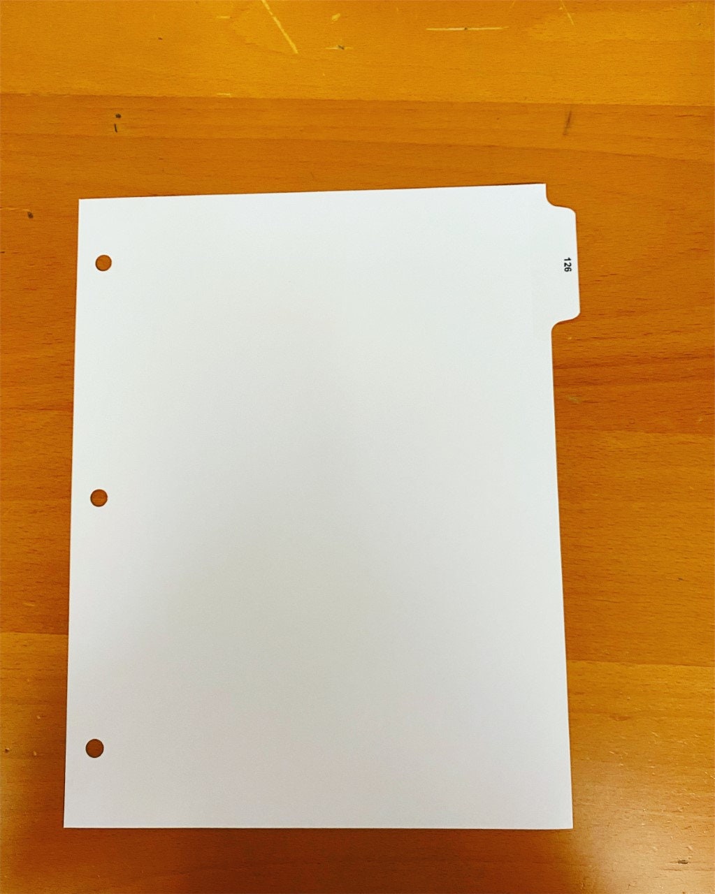 Custom Binder Divider Tabs With/without Three Hole Punch Set of 5, Set