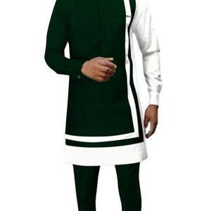 Traditionelle Herrenkleidung, afrikanische Herrenbekleidung, afrikanische Herrenbekleidung, afrikanischer Hochzeitsanzug, Groomsmen-Anzug, Bräutigamanzug, Herren-Senator-Anzug