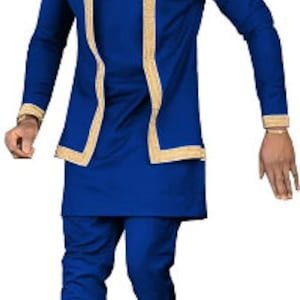 Afrikanisches Dashiki Set, passendes Hemd und Hose/Afrikanische Kleidung/ Afrikanischer Herrenanzug/Hochzeitsanzug/Bräutigamanzug/Dashiki Herrenanzug,free dhl