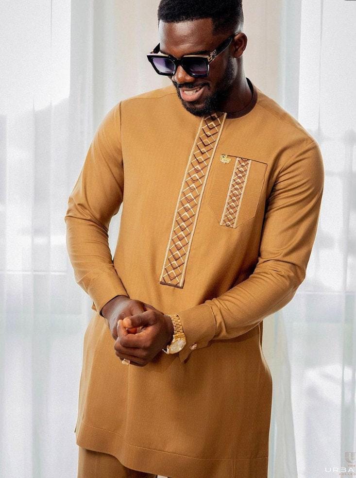 White and Gold Dashiki - Etsy