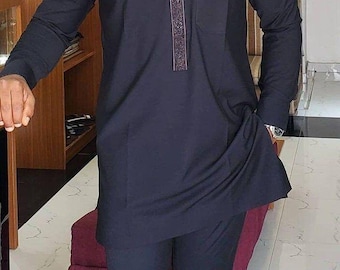 Traje africano para hombre hecho a mano: traje tradicional de novio para boda