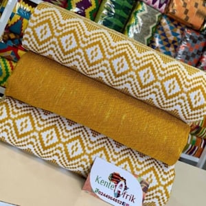 Authentic Kente 6 yards Genuine Ghana handwoven Kente fabric and Kente Cloth African fabric African Bonwire Ghana Kente Traditional