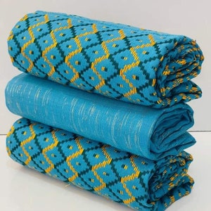 Authentic Kente 6 yards Genuine Ghana handwoven Kente fabric and Kente Cloth African fabric African Bonwire Ghana Kente Traditional