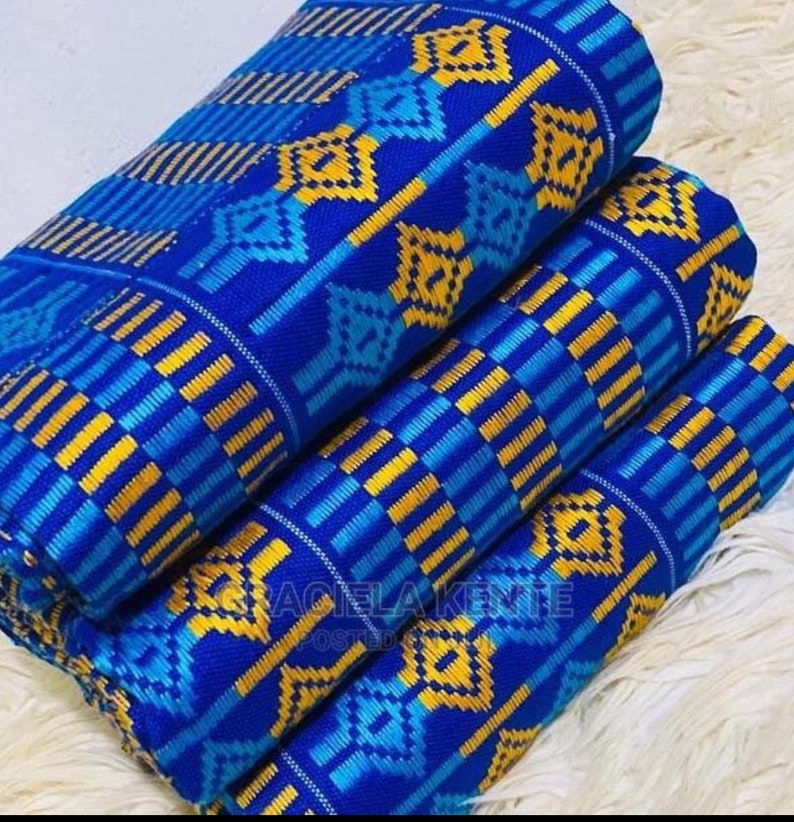 Authentic Kente 6 Yards Genuine Ghana Handwoven Kente Fabric Etsy