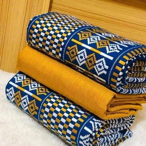 Authentic Kente 6 yards Genuine Ghana handwoven Kente fabric and Kente Cloth African fabric African Bonwire Ghana Kente Traditional
