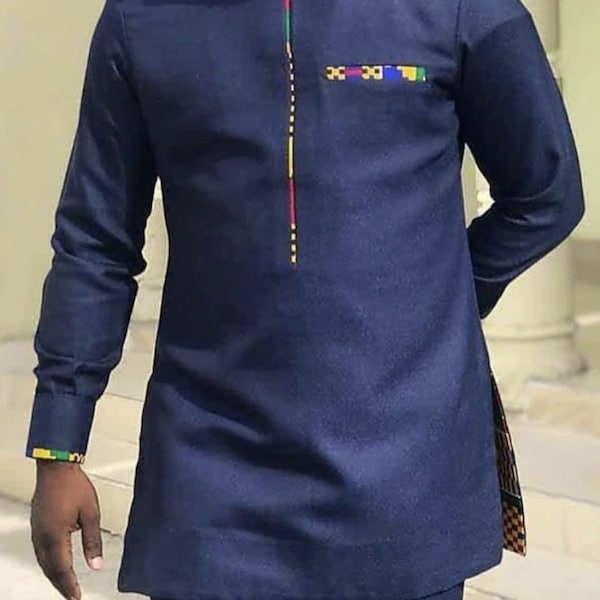 Vêtements Africains Hommes | Kaftan Africain Hommes Chemise et Bas | Chemise homme Dashiki | Vêtements africains familiaux | Vêtements pour hommes africains| Body homme