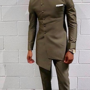 African Dashiki set, matching shirt and pant/African clothing / African men clothing / wedding suit/groom suit/dashiki/ Free DHL shipping