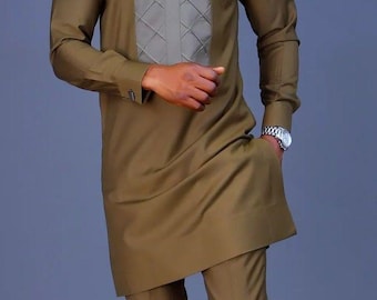Traje africano para hombre hecho a mano: traje tradicional de novio para boda