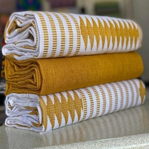 Authentic Kente 6 yards Genuine Ghana handwoven Kente fabric and Kente Cloth African fabric African Bonwire Ghana Kente Traditional