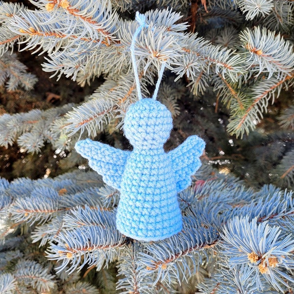 Angel Christmas Ornament Crochet Pattern, Instant Download PDF