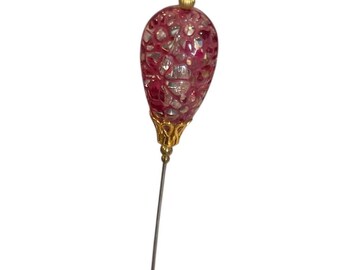 Czechoslovakian Art Glass Beaded Hat Pin