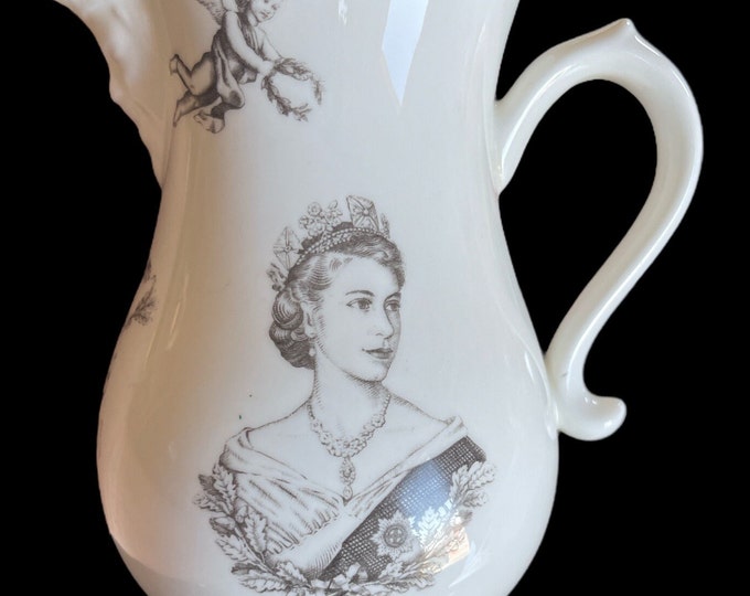Vintage Queen Elizabeth II Coronation Cream Pitcher - Etsy