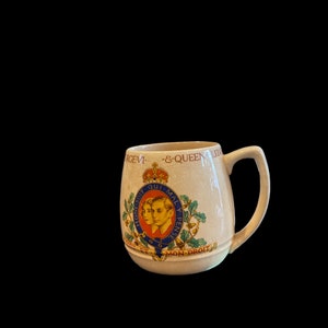 Vintage Coronation King George VI And Queen Elizabeth Mug