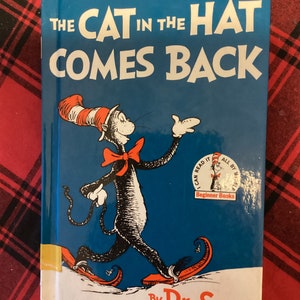 1958 "DIE KATZE IM HUT KOMMT ZURÜCK" Von Dr. Seuss. Gebunden. Grolier Edition Kinderbuch. Selten [Sehr gut].