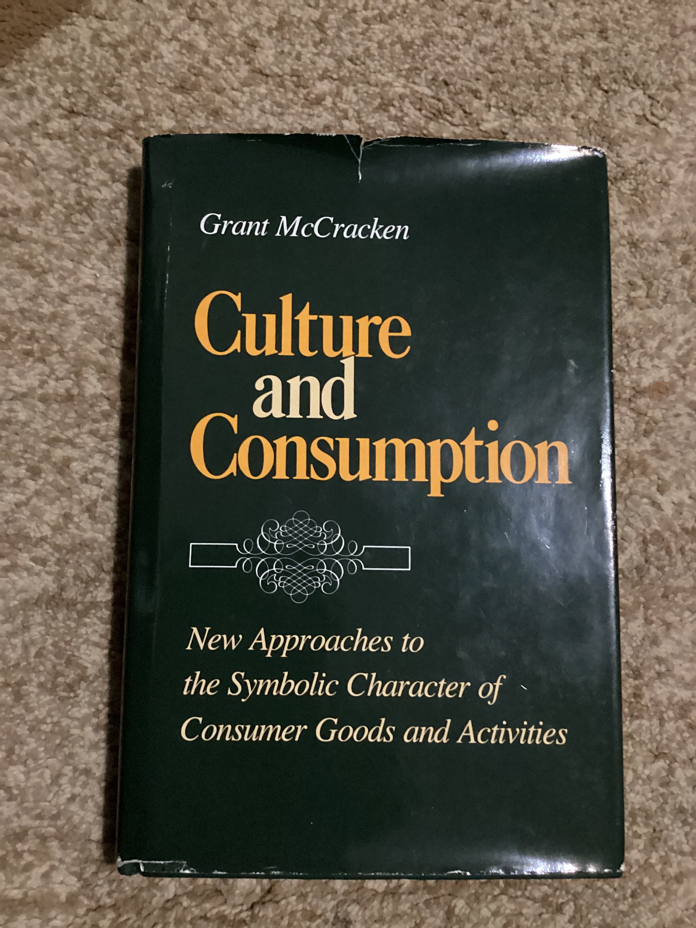 Culture and Consumption by Grant Mccracken, 1988 Hardcover - Etsy