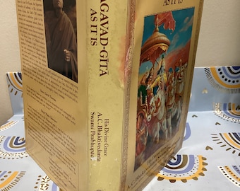 The BHAGAVARD-GITA As It Is| Vintage Abridged  Hardcover Widely Used Edition in the West Book 1976 By A.C. Bhaktivedanta Swami Praphupada vg