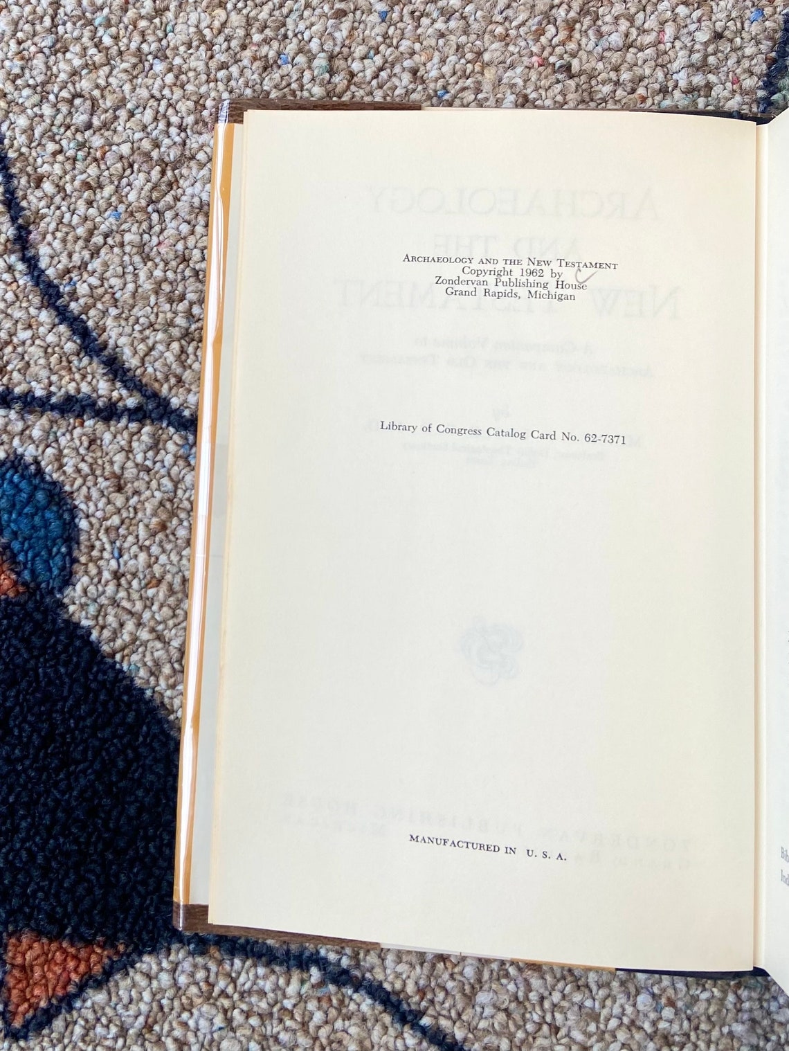Archaeology and The New Testament: Rare 1962 First Edition Hardcover, photo 4 of 5