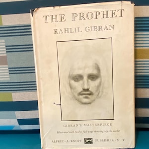 The Prophet by Khalil Gibran: 1958 Hardcover Edition with Dust Jacket