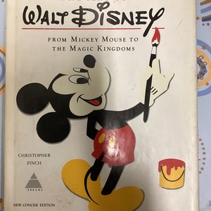 1975 El ARTE de WALT DISNEY: De Mickey Mouse al Reino Mágico de Christopher Finch. Libro de tapa dura. Extraño