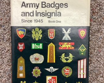 Vintage Army Badges & Insignia Book: Military History, 1975 First Edition