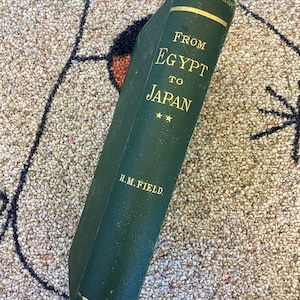 Antique Leather-Bound Travel Book: From Egypt to Japan (1877)